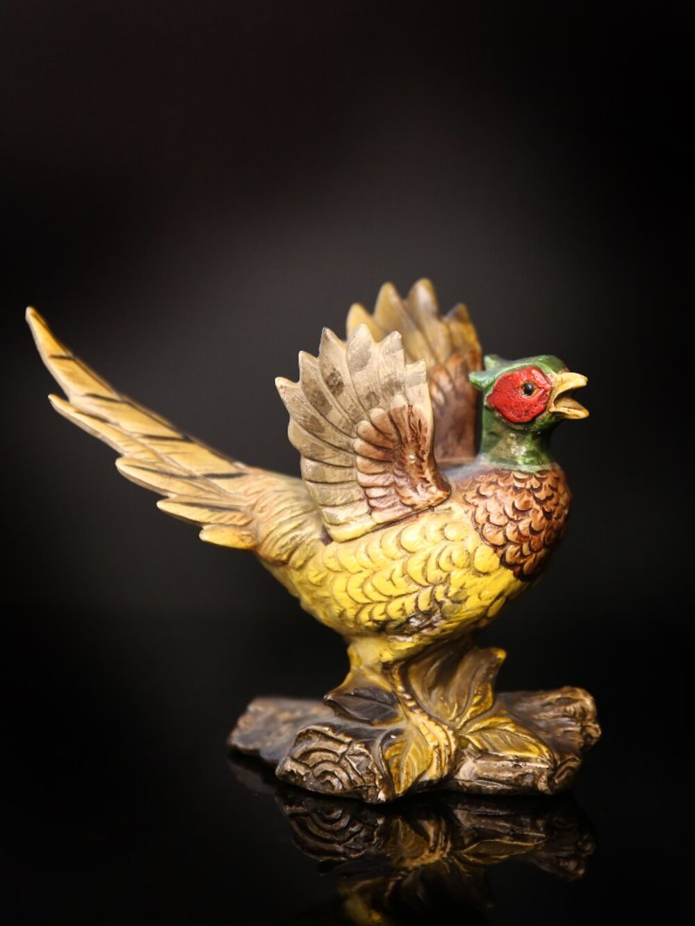 Norleans Pheasant Bird Figurine w/Sticker on Bottlm